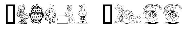 Easter Hoppy font preview